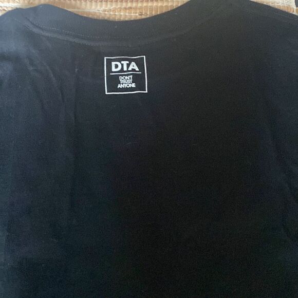 NWT DTA black tee with white logo size S - Picture 3 of 4